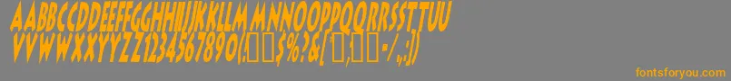 LithocomixItalic Font – Orange Fonts on Gray Background