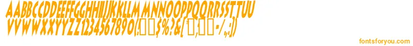 LithocomixItalic Font – Orange Fonts on White Background