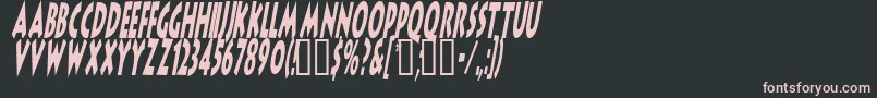 LithocomixItalic Font – Pink Fonts on Black Background