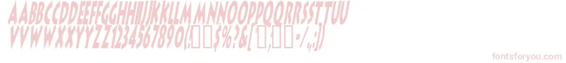 LithocomixItalic Font – Pink Fonts on White Background