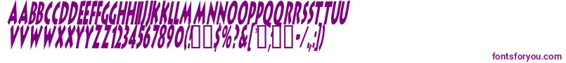 LithocomixItalic-fontti – violetit fontit valkoisella taustalla