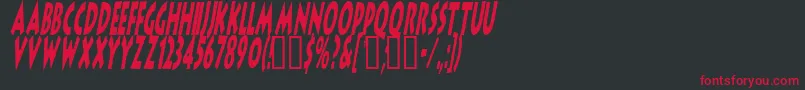 LithocomixItalic Font – Red Fonts on Black Background