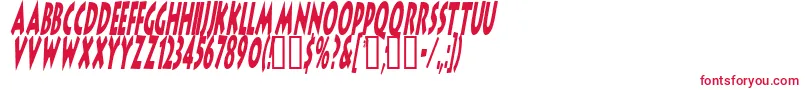 LithocomixItalic-fontti – punaiset fontit valkoisella taustalla