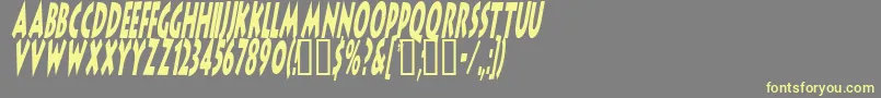 LithocomixItalic Font – Yellow Fonts on Gray Background