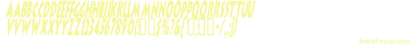 LithocomixItalic Font – Yellow Fonts on White Background
