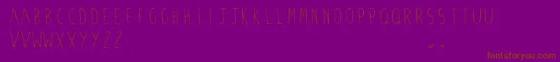 StilettoSkinny.Vfb-Schriftart – Braune Schriften auf violettem Hintergrund