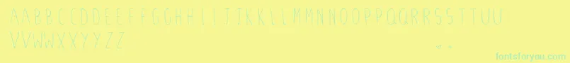 StilettoSkinny.Vfb-fontti – vihreät fontit keltaisella taustalla