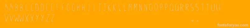 StilettoSkinny.Vfb-Schriftart – Rosa Schriften auf orangefarbenem Hintergrund