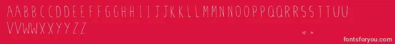 StilettoSkinny.Vfb-fontti – vaaleanpunaiset fontit punaisella taustalla