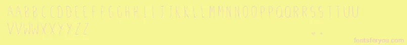 StilettoSkinny.Vfb Font – Pink Fonts on Yellow Background