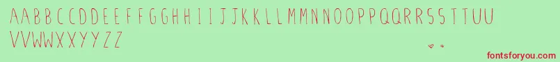 StilettoSkinny.Vfb Font – Red Fonts on Green Background