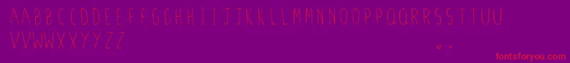 StilettoSkinny.Vfb Font – Red Fonts on Purple Background