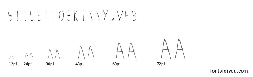 Größen der Schriftart StilettoSkinny.Vfb