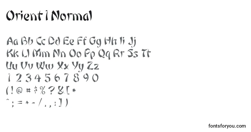 Schriftart Orient1Normal – Alphabet, Zahlen, spezielle Symbole