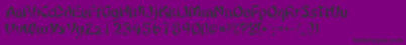Orient1Normal Font – Black Fonts on Purple Background