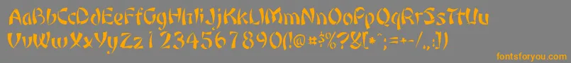 More about Orient1Normal Font Orient1Normal Font – Orange Fonts on Gray Background