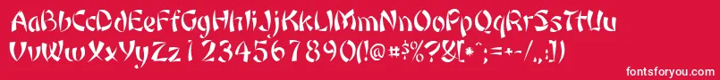 Orient1Normal Font – White Fonts on Red Background