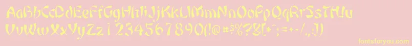 More about Orient1Normal Font Orient1Normal Font – Yellow Fonts on Pink Background