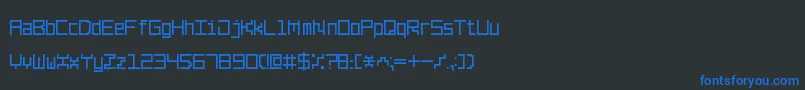 Шрифт LinePixel7 – синие шрифты на чёрном фоне