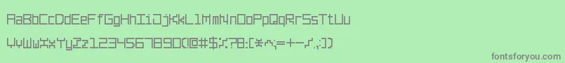 フォントLinePixel7 – 緑の背景に灰色の文字