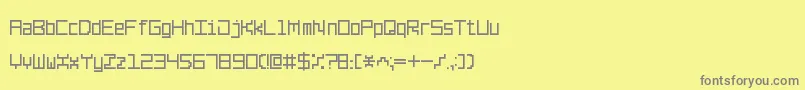 フォントLinePixel7 – 黄色の背景に灰色の文字