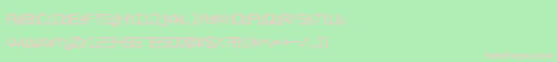 LinePixel7-fontti – vaaleanpunaiset fontit vihreällä taustalla