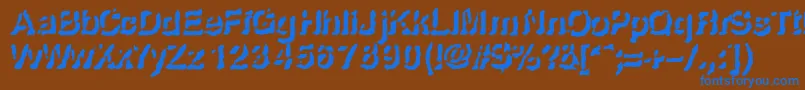 Risefro Font – Blue Fonts on Brown Background