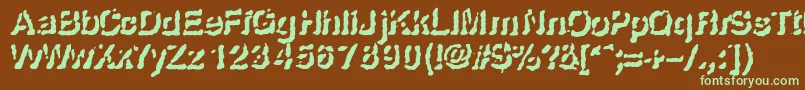 Risefro Font – Green Fonts on Brown Background