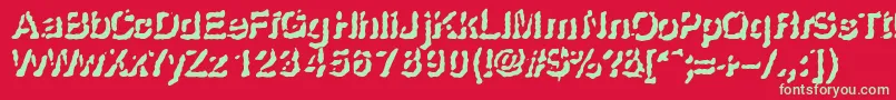 Risefro Font – Green Fonts on Red Background