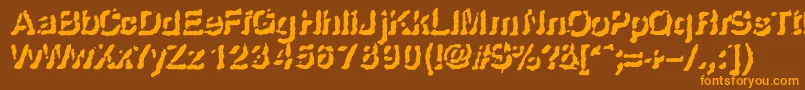 Risefro-fontti – oranssit fontit ruskealla taustalla