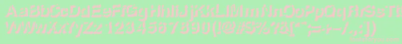 Risefro Font – Pink Fonts on Green Background