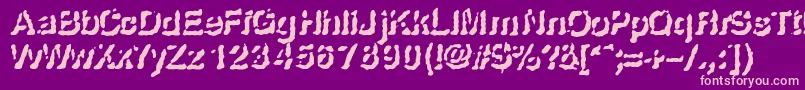 Risefro Font – Pink Fonts on Purple Background