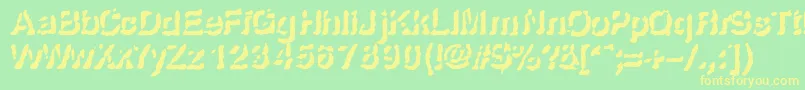 Risefro Font – Yellow Fonts on Green Background