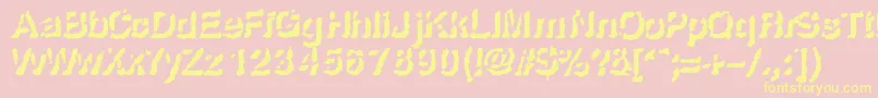 Risefro Font – Yellow Fonts on Pink Background