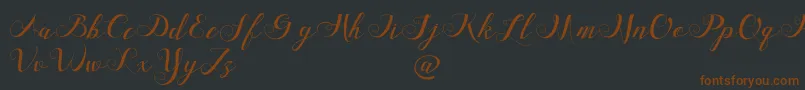 FriendsdavinciDemo Font – Brown Fonts on Black Background