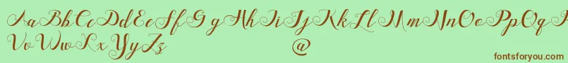 FriendsdavinciDemo Font – Brown Fonts on Green Background