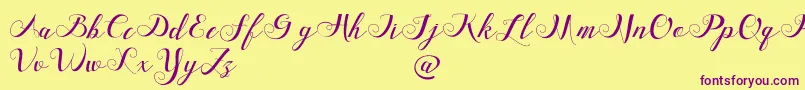 FriendsdavinciDemo Font – Purple Fonts on Yellow Background