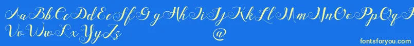 FriendsdavinciDemo Font – Yellow Fonts on Blue Background