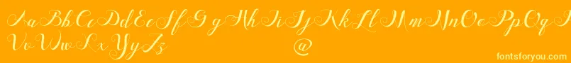 FriendsdavinciDemo Font – Yellow Fonts on Orange Background