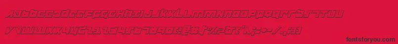 Flightcorps3Di Font – Black Fonts on Red Background