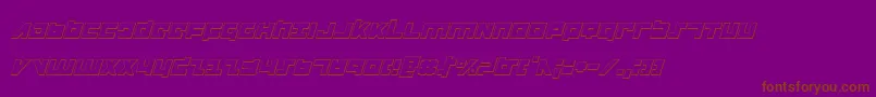 Flightcorps3Di Font – Brown Fonts on Purple Background