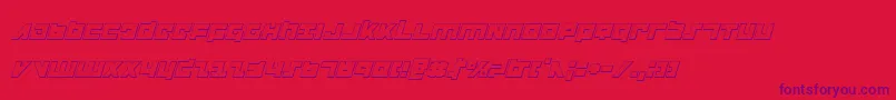 Flightcorps3Di Font – Purple Fonts on Red Background