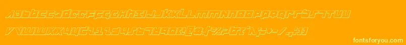 Flightcorps3Di Font – Yellow Fonts on Orange Background