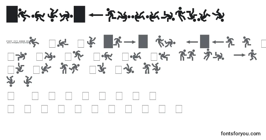 Schriftart DancefloorExit – Alphabet, Zahlen, spezielle Symbole