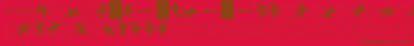 DancefloorExit Font – Brown Fonts on Red Background