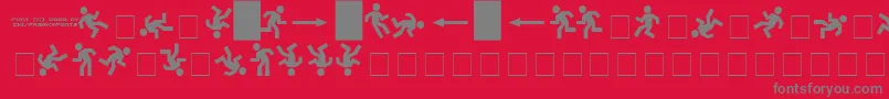 DancefloorExit Font – Gray Fonts on Red Background