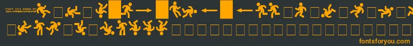 fuente DancefloorExit – Fuentes Naranjas Sobre Fondo Negro