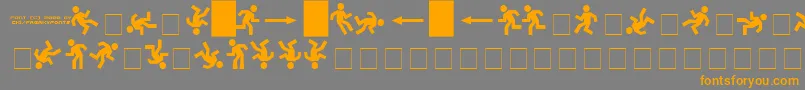 DancefloorExit Font – Orange Fonts on Gray Background