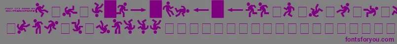 Шрифт DancefloorExit – фиолетовые шрифты на сером фоне