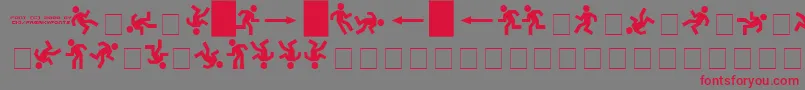 DancefloorExit Font – Red Fonts on Gray Background